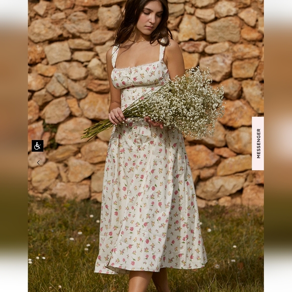 House of CB Tatiana Rose Print Midi Sundress - Picture 2 of 16